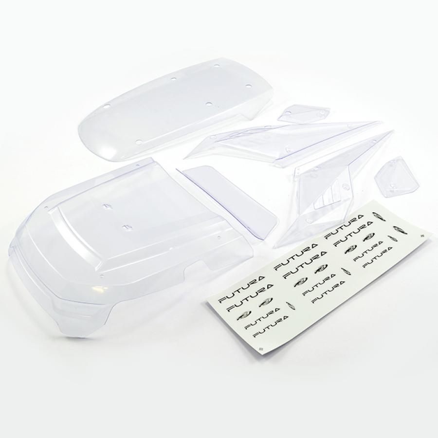 FTX FUTURA CLEAR BODY PANELS W/DECAL SHEET FTX7736C