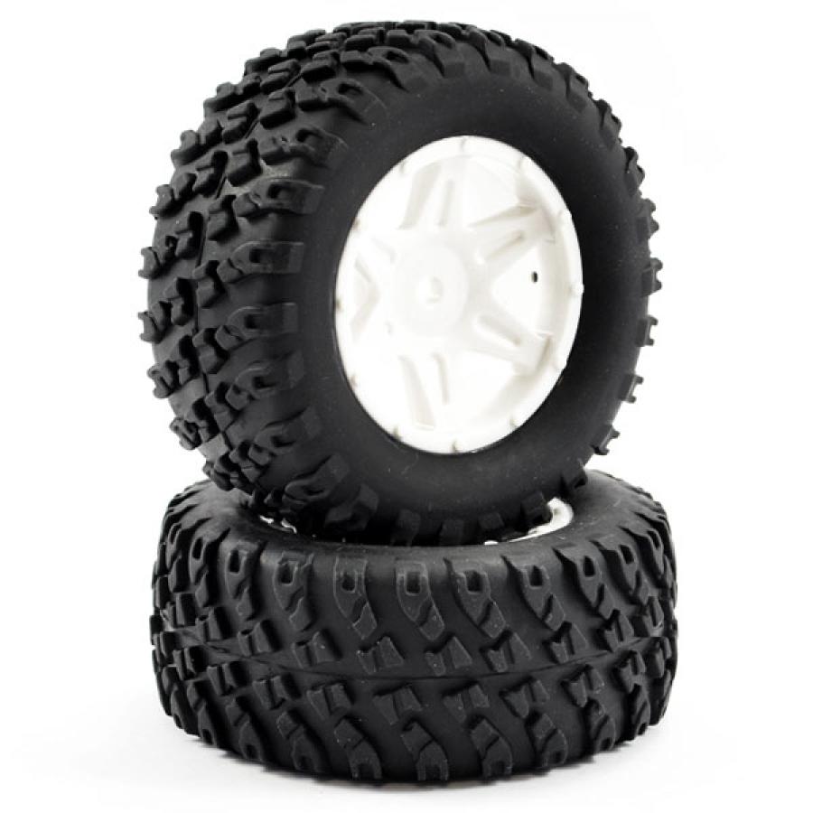 FTX COMET DESERT BUGGY/SC REAR MOUNTED TYRE & WHEEL WHITE FTX9065W