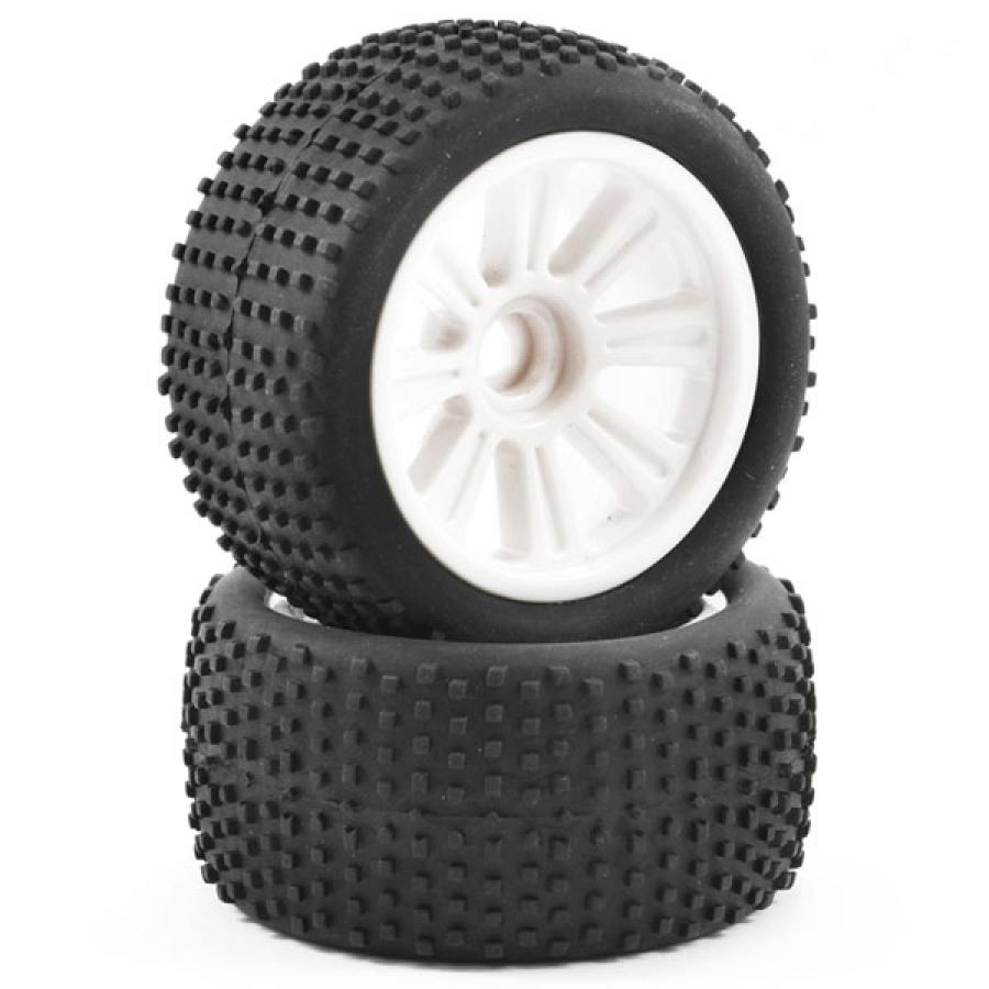 FTX COMET TRUGGY FRONT MOUNTED TYRE & WHEEL WHITE FTX9069W
