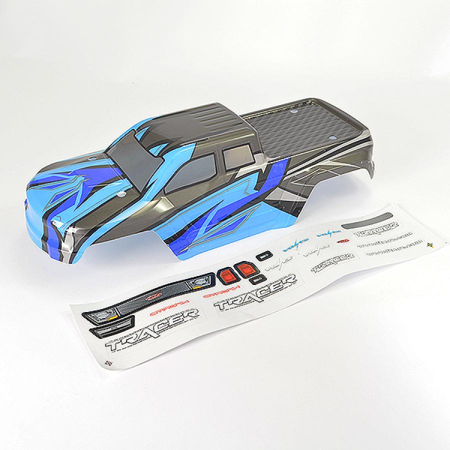 FTX TRACER MONSTER TRUCK BODY & DECAL - BLUE FTX9740