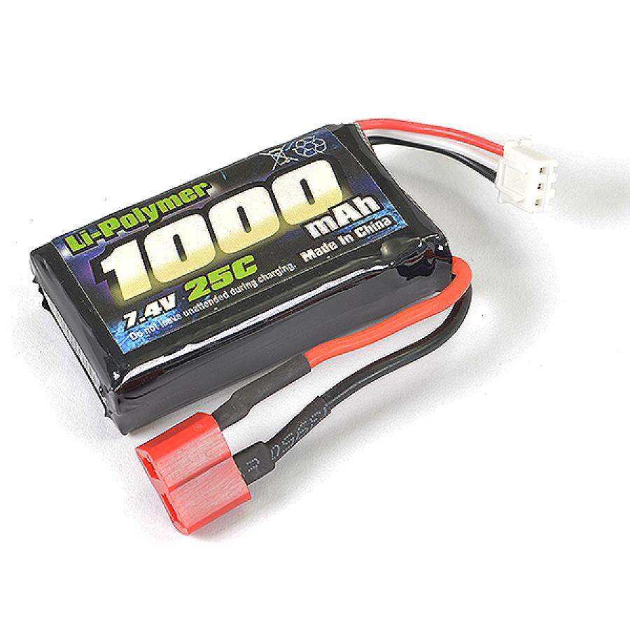 FTX TRACER LI-PO SOFT PACK 7.4V,1000MAH,25C (T-PLUG)