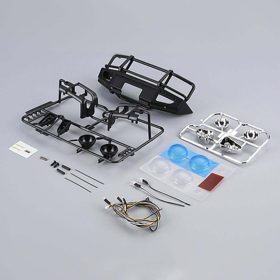 KILLERBODY 1/10 ALLOY BUMPER W/LEDS UPGRADE SETS MATTE-BLACK