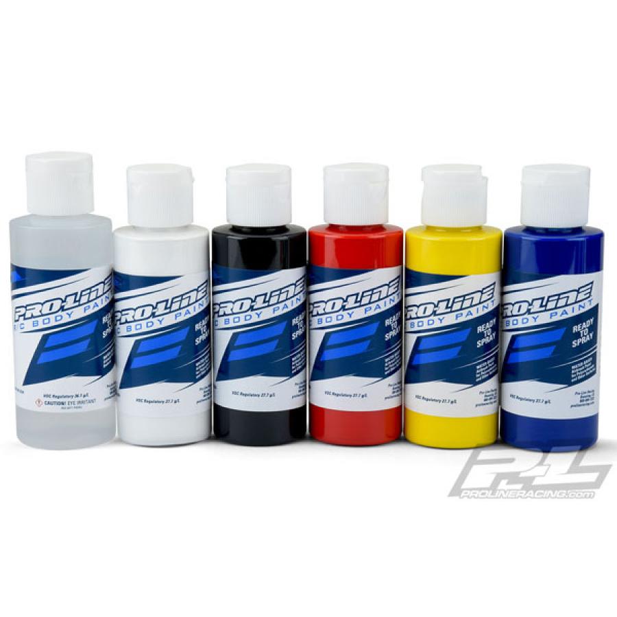 PROLINE RC BODY PAINT PACK (PRIMARY COLOURS)