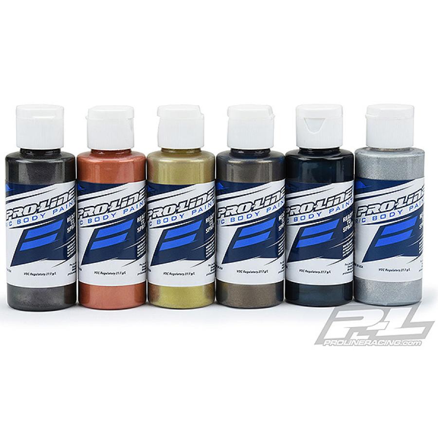 Proline Rc Body Paint Pure Metal Char/Copp/Gold/Pewt/D.Bl/Al