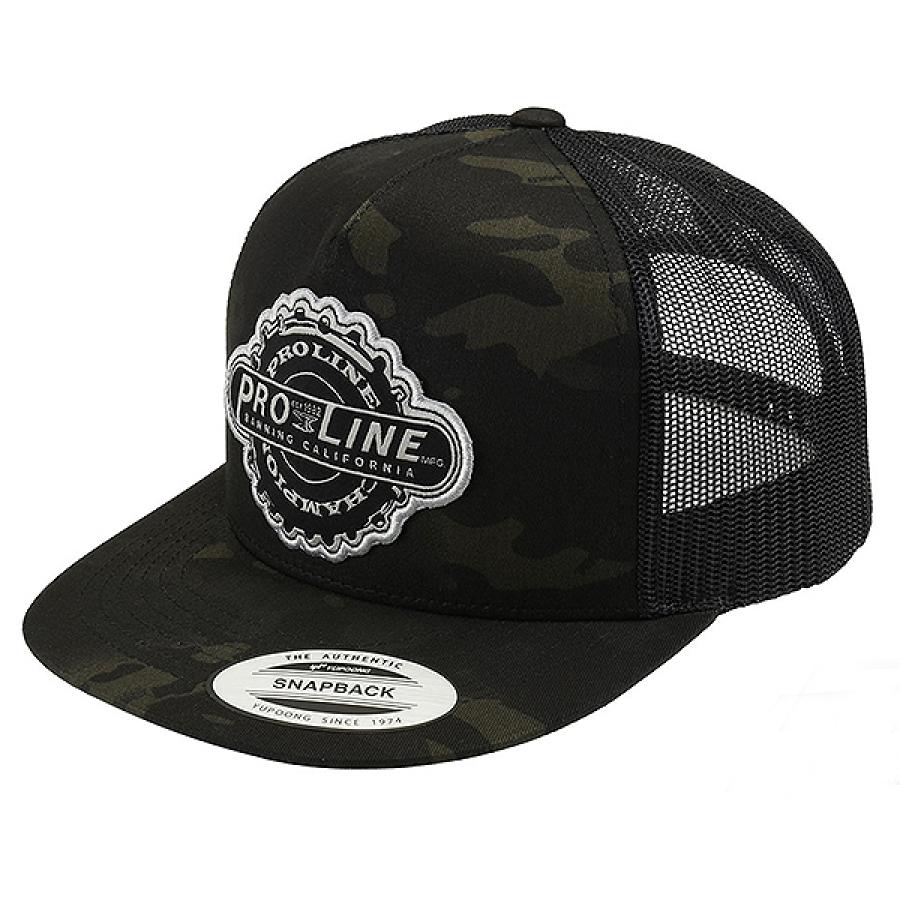 Pro-Line Manufactured Dark Camo Trucker Snapback Hat (One Size Fits Most)