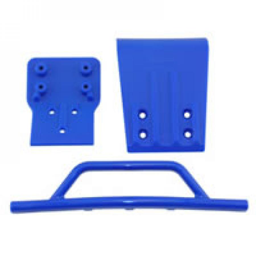 Front Bumper & Skid Plate for the Traxxas Slash 4x4 - Blue