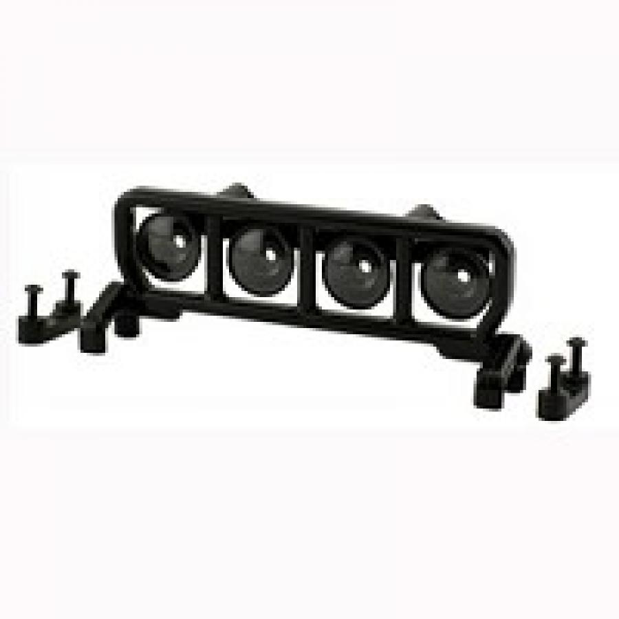 4 Light Narrow Roof-Mounted Light Bar Set - Black