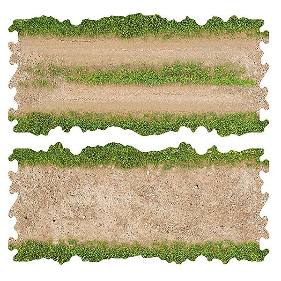 Crawler Park 2 X Dirt And Grass Straights For 1/24 Rc Crawler Park