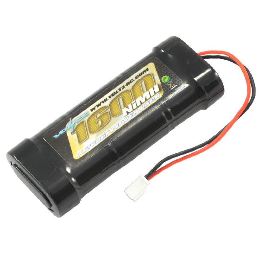 Voltz 6 Cell 1600mAh 7.2v NiMH Pötkö Akku W/Micro liitin