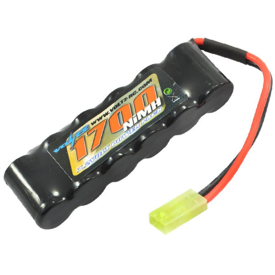 Voltz 1700mAh 7.2V NiMH Straight Akku Pack W/ Mini Tamiya