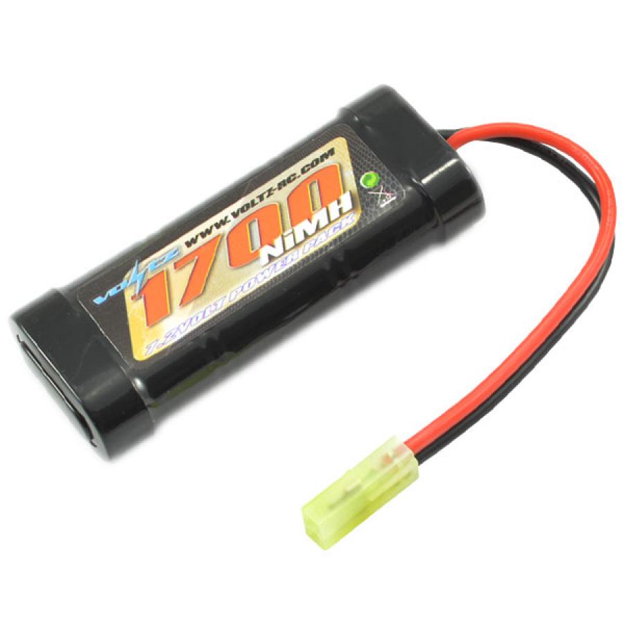 Voltz 6 Cell 1700mAh 7.2V NiMH Stick Battery W/ Mini Tamiya Plug