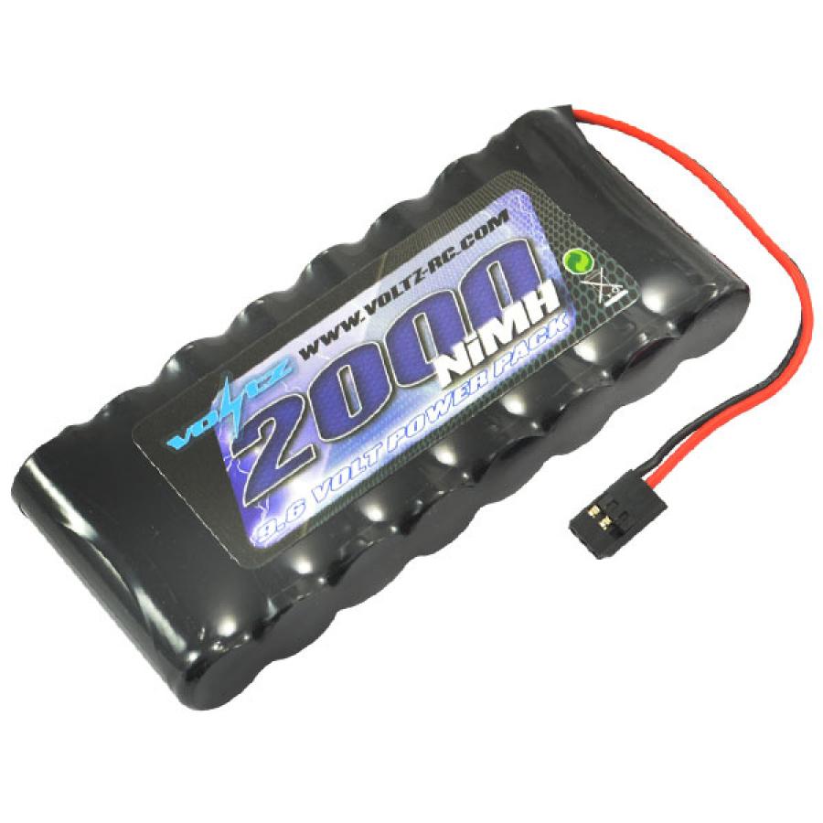 Voltz TX 9.6V 2000Mah NiMH Flat Akku Pack W/liitin