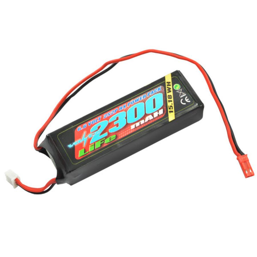 VOLTZ 2300mah 2S 6.6V RX LiFe STRAIGHT Akku PACK