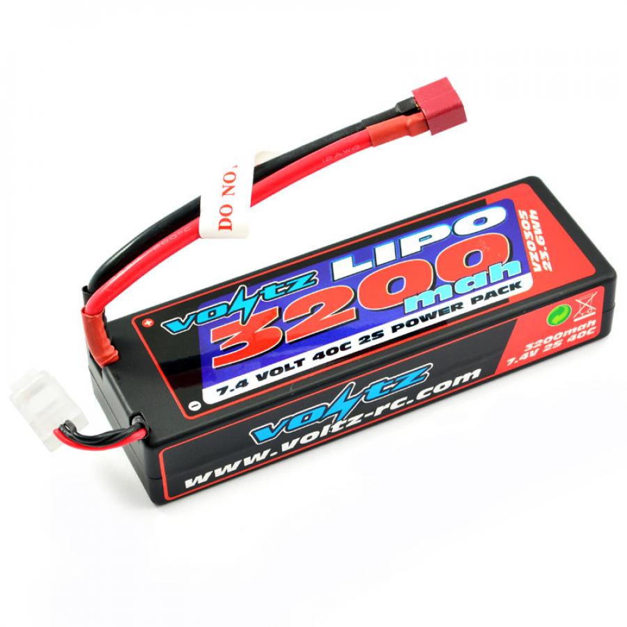 Voltz 3200Mah 2S 7.4V 40C HardCase Lipo Pötkö Akku Pack