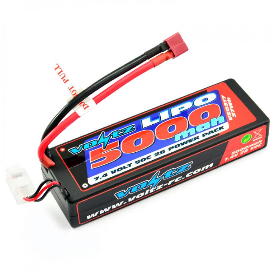 VOLTZ 5000mah 2S 7.4V 50C HARDCASE LiPO STICK BATTERY PACK