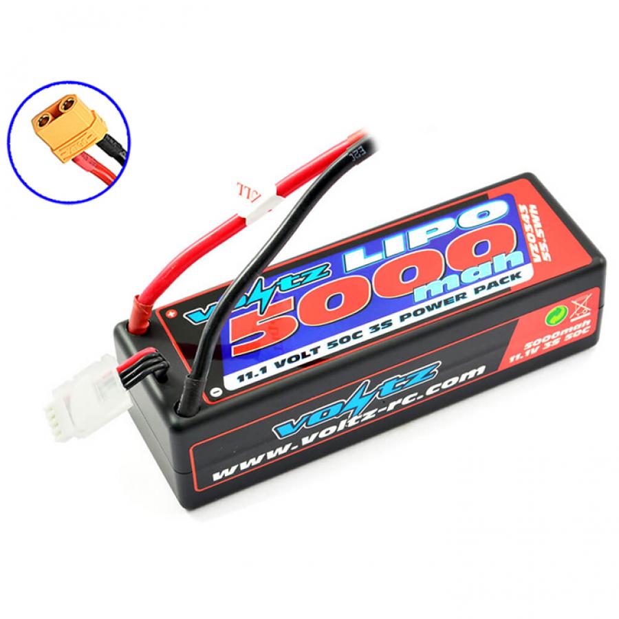 Voltz 5000Mah Hard Case 11.1V 50C Lipo Stick Pack Xt90