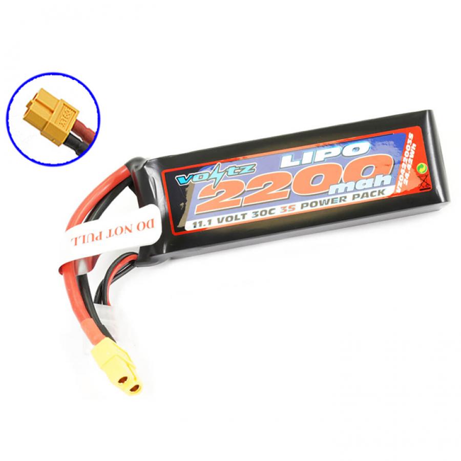 VOLTZ 2200mah 11.1V 30C Lipo akku w/XT60