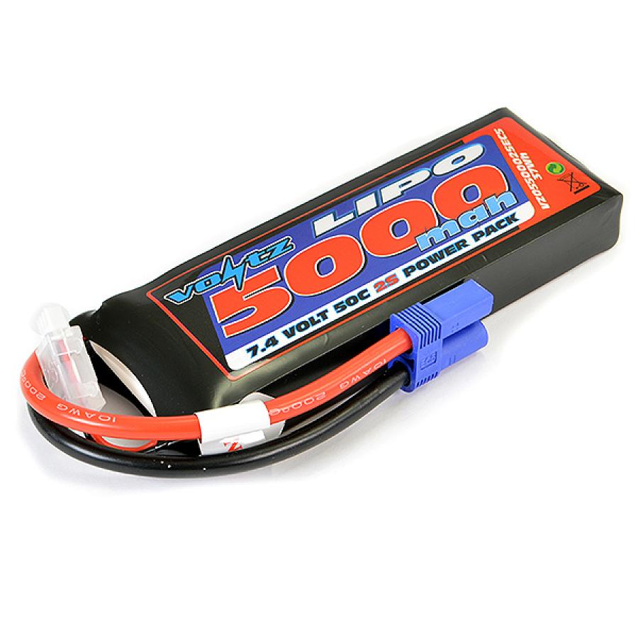 Voltz 5000Mah 7.4V 50C Lipo akku Ec5