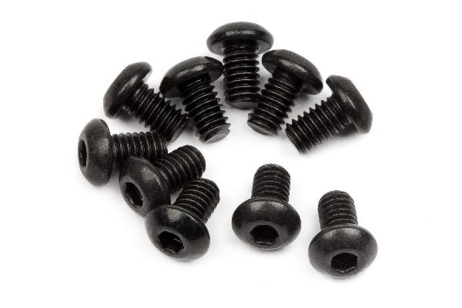 HPI Racing  BUTTON HEAD SCREW M2.5x4mm (HEX SOCKET/10pcs) 100864