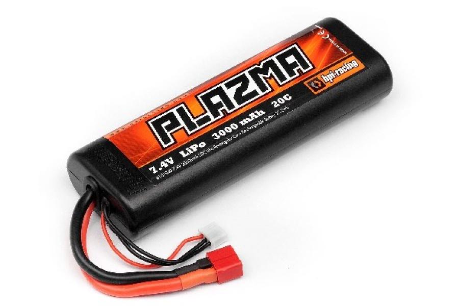 Plazma 7.4V 3000Mah 20C Lipo Rnd Case S.Pack 22.2W 101940