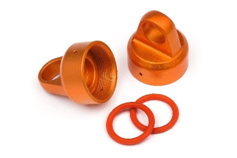 HPI Racing  ALUMINUM TOP SHOCK CAP (ORANGE/2PCS) 108070