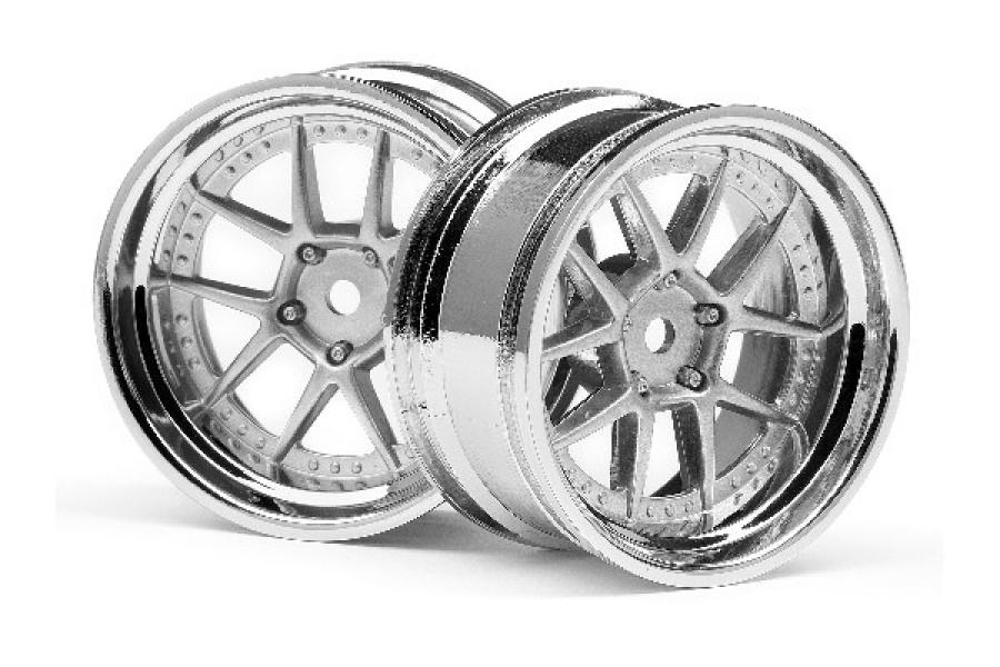 HPI Racing  DY-CHAMPION 26MM WHEEL (CHROME/SILVER/6MM OS/2PCS) 111276