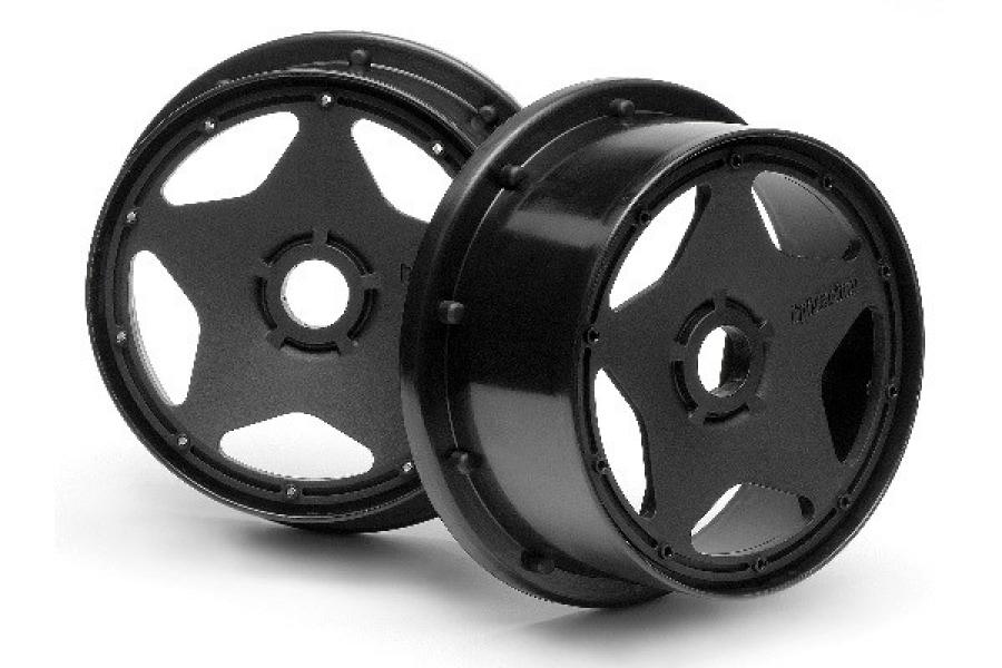 HPI Racing  SUPER STAR WHEEL BLACK (120X60MM/2PCS) 3221