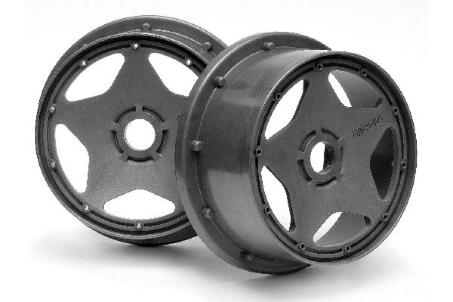Super Star Wheel Gunmetal Front (120X60Mm/2Pcs/) 3222