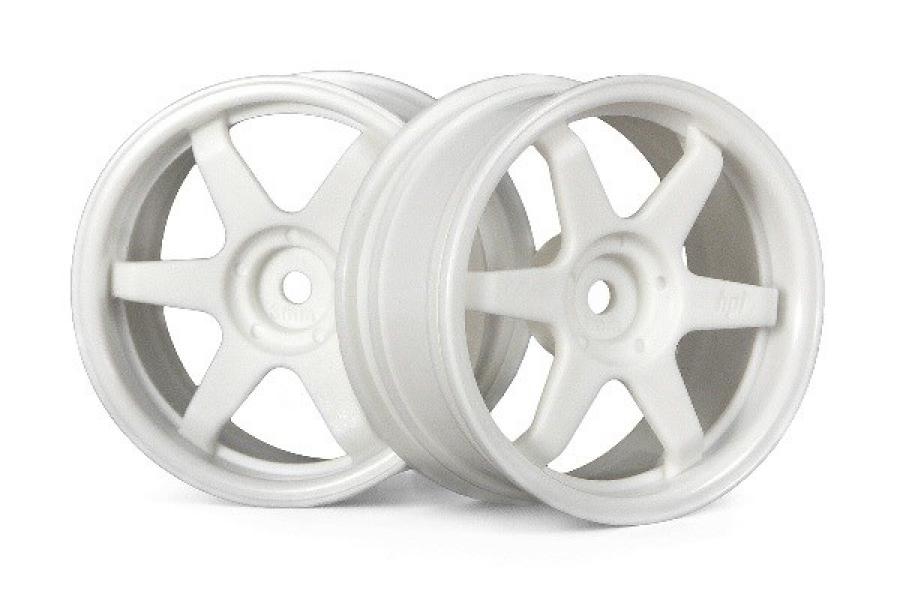 HPI Racing  TE37 WHEEL 26MM WHITE(3MM OFFSET) 3840