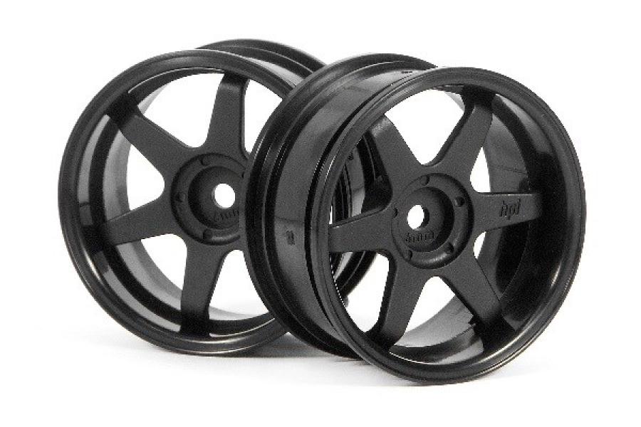 HPI Racing  TE37 WHEEL 26MM BLACK (6MM OFFSET) 3846