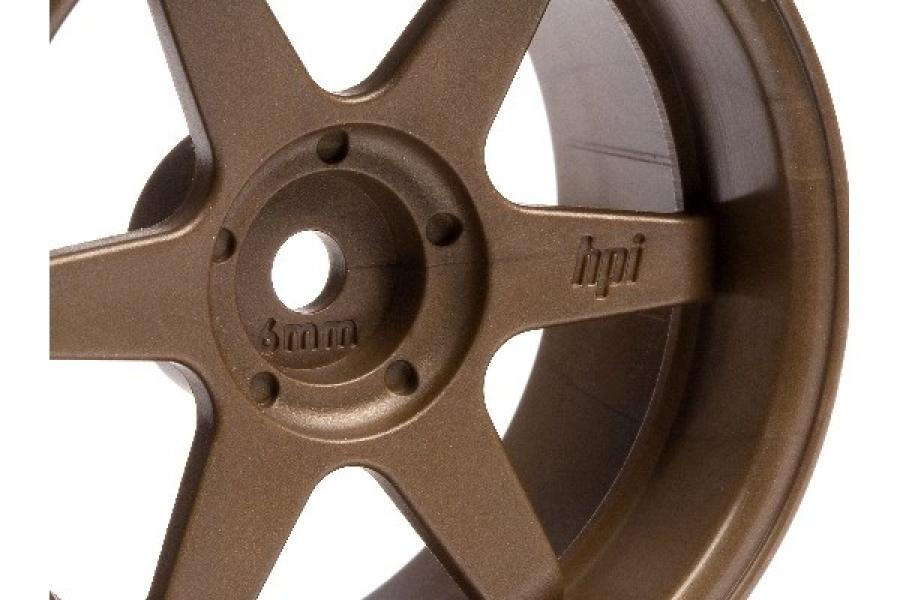 HPI Racing  TE37 WHEEL 26mm BRONZE (6mm OFFSET) 3848