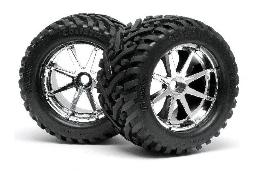 Mounted Goliath Tire 178X97Mm On Blast Wheel Crm 4727