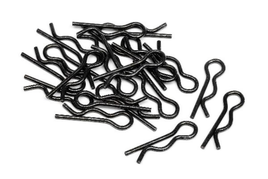 HPI Racing  BODY CLIP (6MM/BLACK/20PCS) 75106