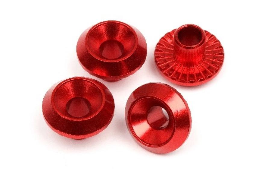 HPI Racing  WHEEL WASHER (RED/4pcs) 86988