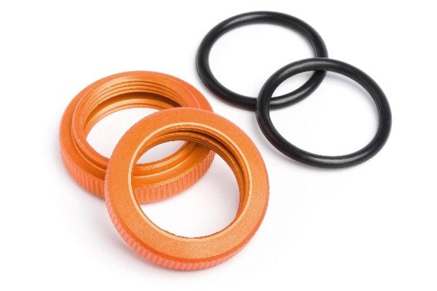 HPI Racing  SHOCK ADJUSTER NUT 20mm (ORANGE/2pcs) 87492