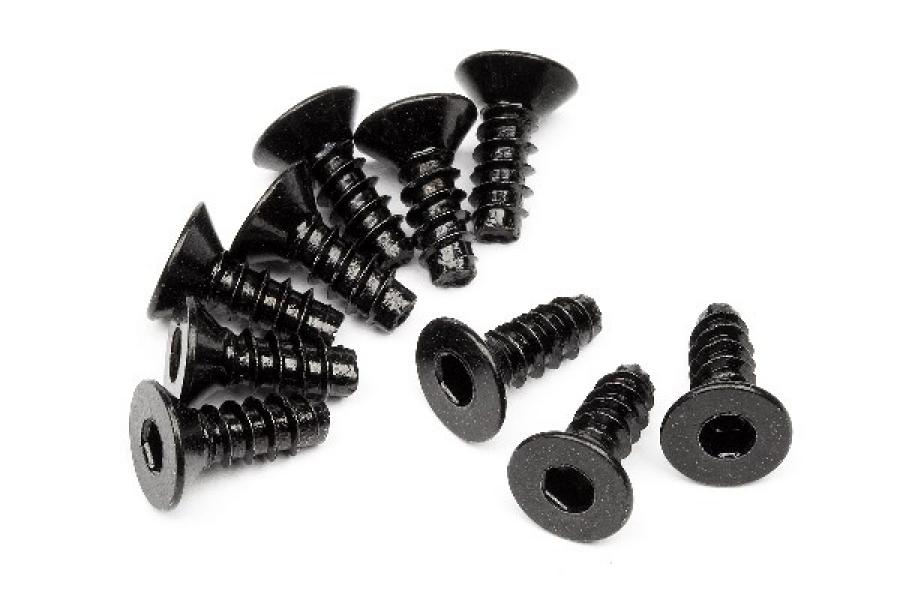 HPI Racing  TP. FLAT HEAD SCREW M3x8mm (HEX SOCKET/10pcs) 94303