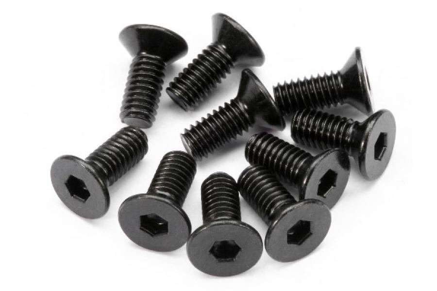 Flat Head Screw M4X10Mm (Hex Socket/10Pcs) 94529