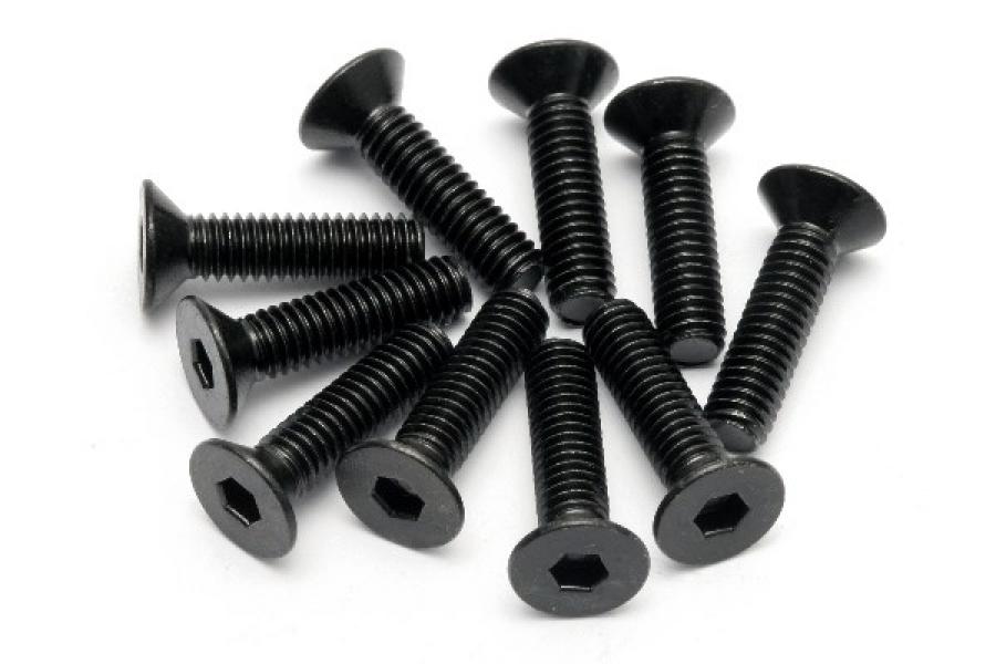 Hpi Racing Flat Head Screw M4X15Mm (Hex Socket/10Pcs) 94531