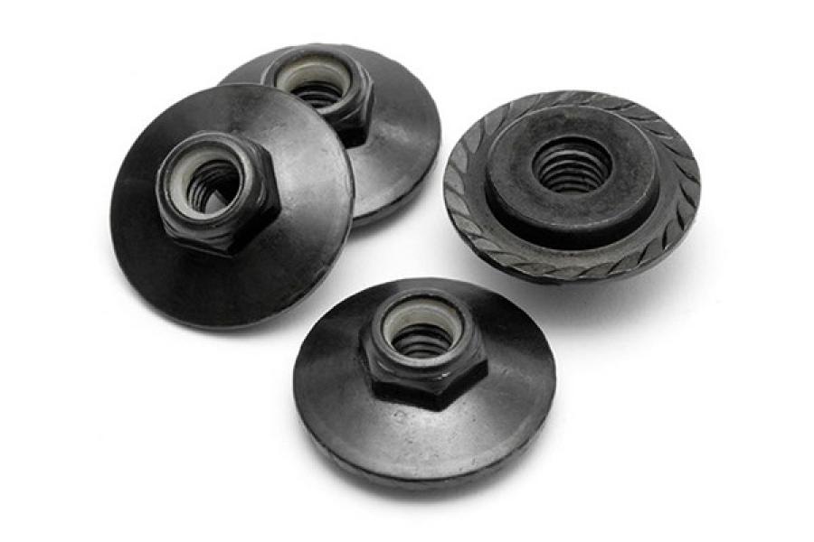 HPI Racing  Flanged Lock Nut M5X8mm (Black/4Pcs) Z680