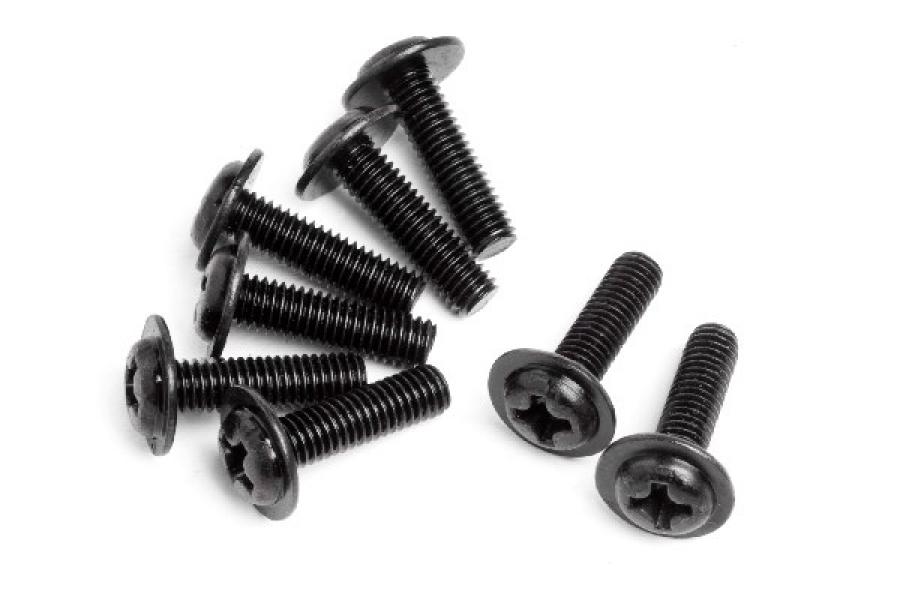 Domed Head Disc Screw M3x10 (8 )