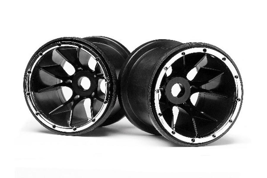 Black Wheels 2 Pcs (Blackout MT)