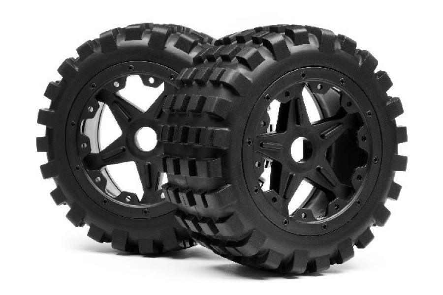 BLACKOUT XB MOUNTED WHEEL AND TYRE SET (