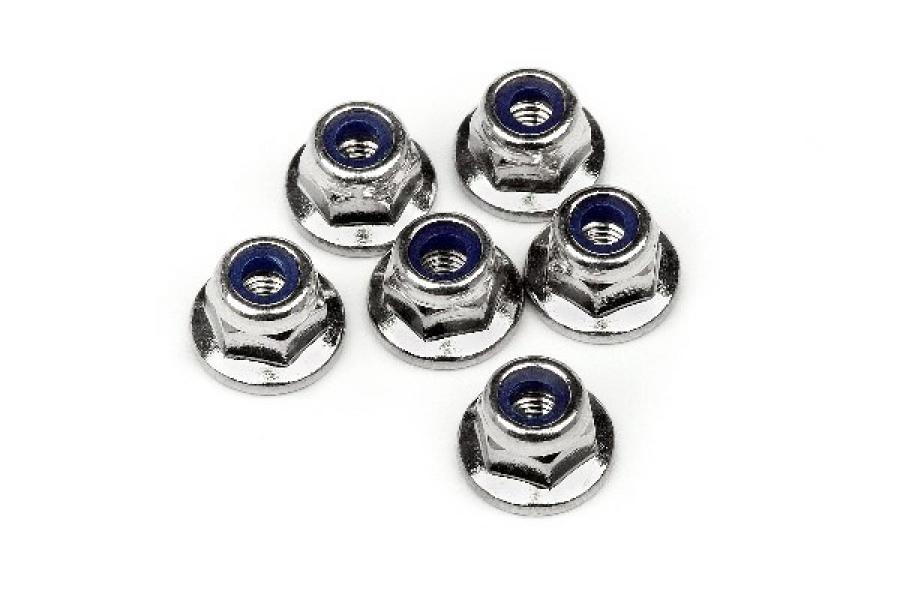 Flanged Lock Nut M3 6Pcs