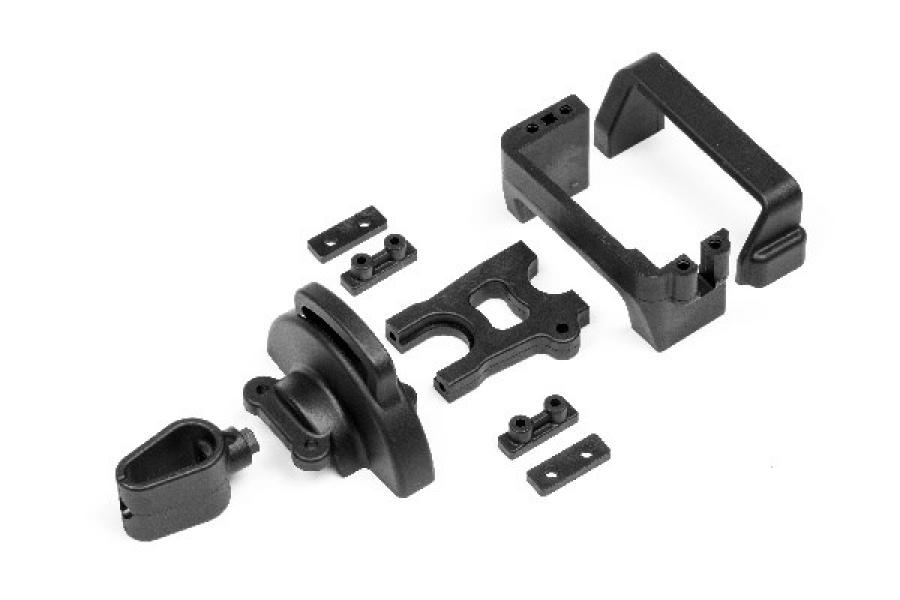 Maverick Centre Diff And Servo Mounts W/Wire Holder And Cover MV29038