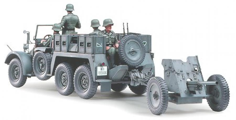 Tamiya 1/35 Krupp Protze 1ton (6x4) w/ Pak pienoismalli