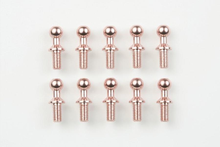 Alu. 4mm ball connect. 10stk Pink