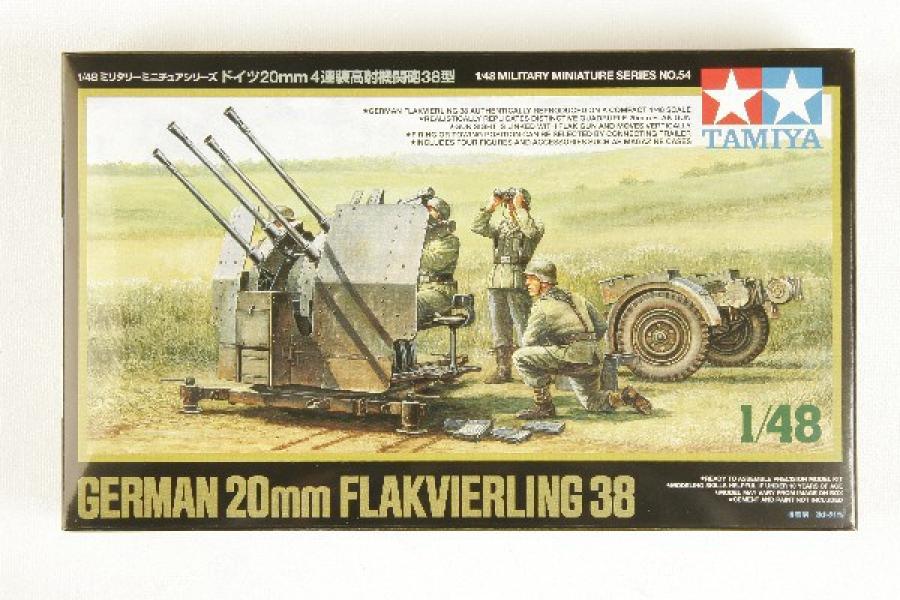 Tamiya 1/48 German 20mm Flakvierling 38 pienoismalli