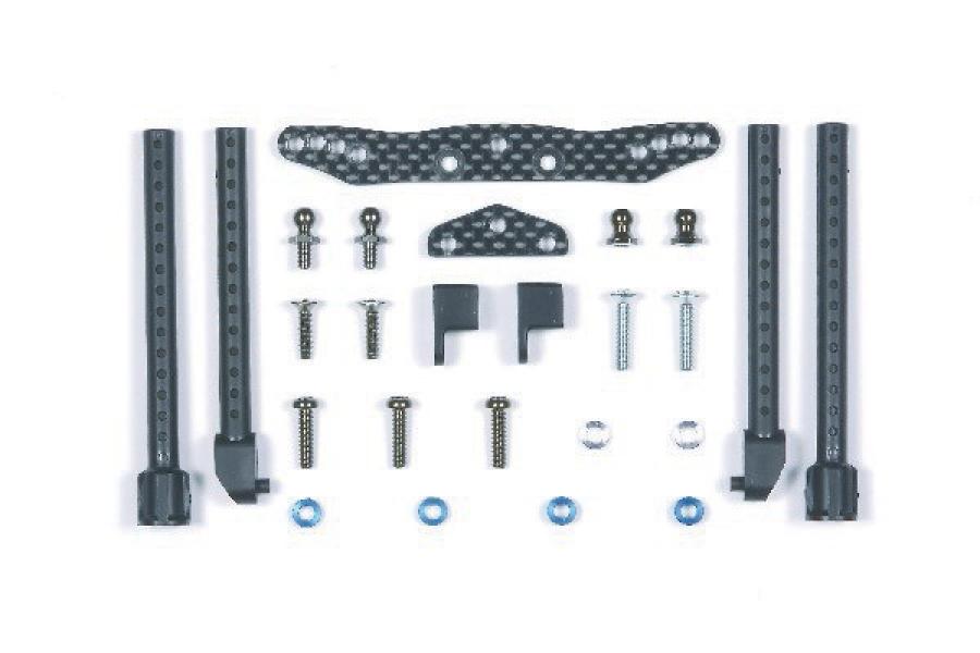 Tamiya TT-01E carbon damper stay F varaosa