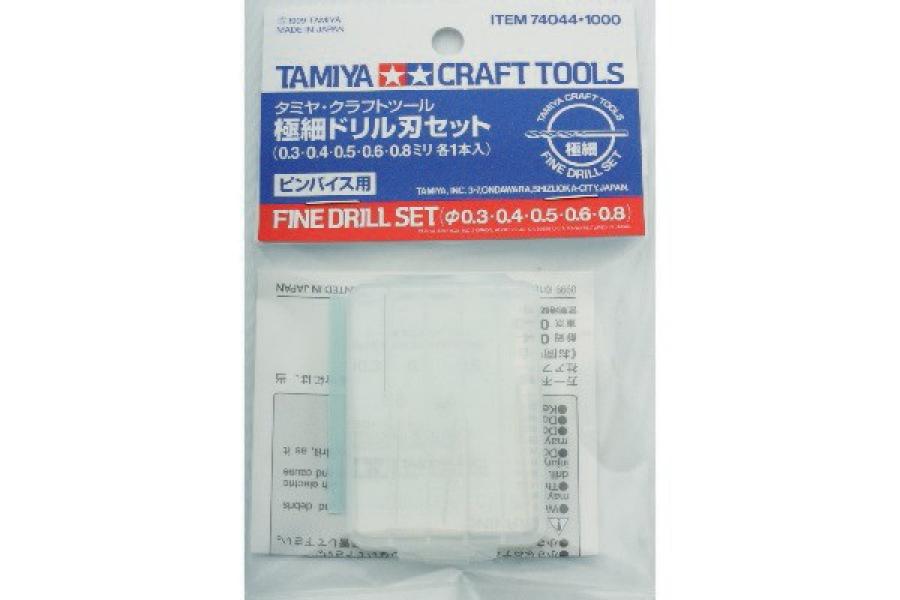 Tamiya Fine Drill Set 0.3, 0.4, 0.5, 0.6, 0.8mm poranteräsarja