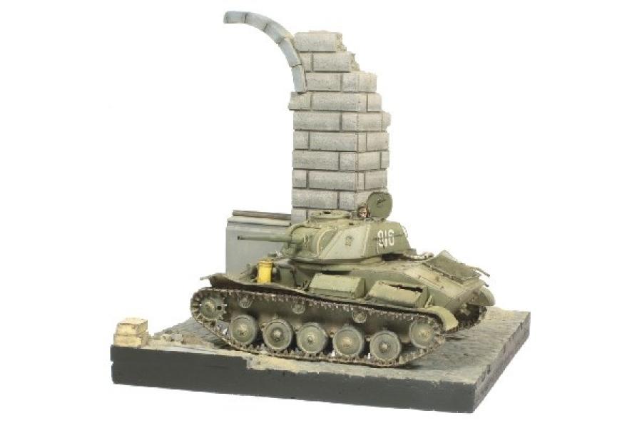 SCENICS DIORAMA BASES 15X15GERMAN RUINED BUILDING 